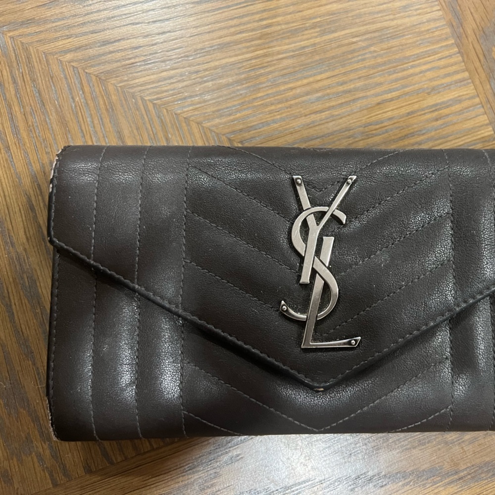 YSL Black Leather Wallet